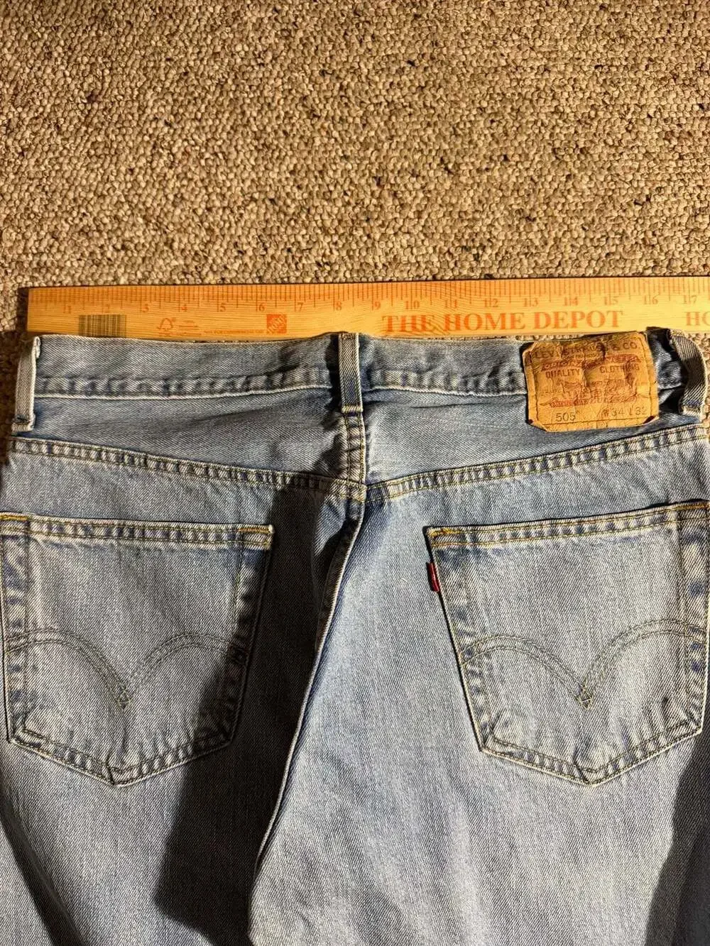 Y2K‎ Levi's 505 Light Wash Regular Fit Jeans 34x32